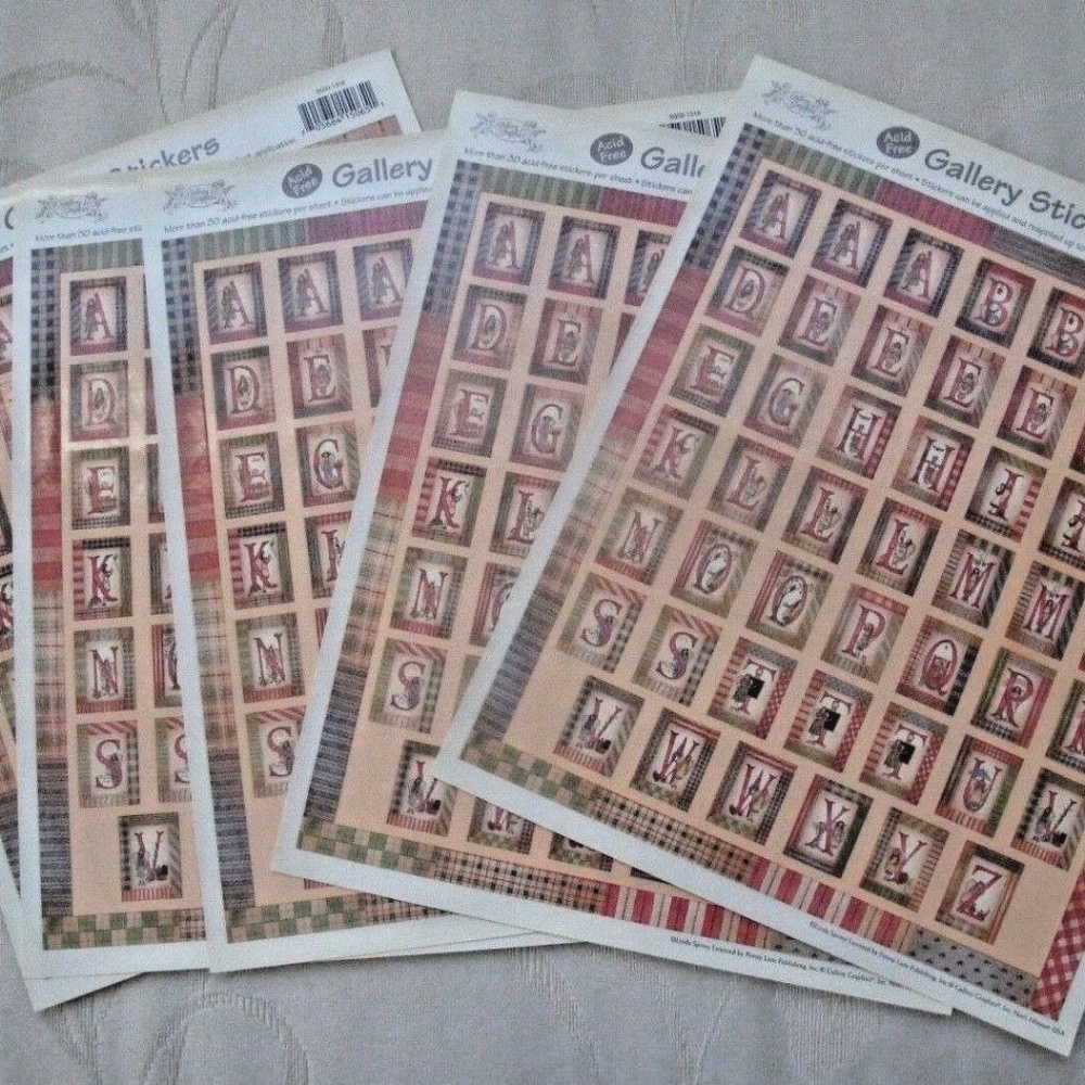 Scrapbooking 150 Stickers / 5 Sheets Alphabet W Angel Linda Spivey New